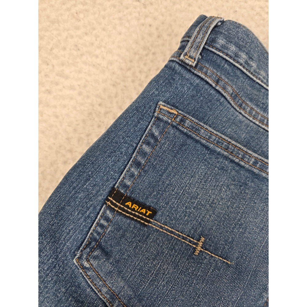 Ariat Blue Jean M4 Rebar Relaxed Bootcut Men 38x30(29) Stretch Denim 10016221 - Picture 11 of 16